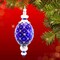 Glitter Lab 6.0 Inch Jeweled Oval Drop Christmas Tree Ornament , Christmas Decor Poland Glass Holiday
